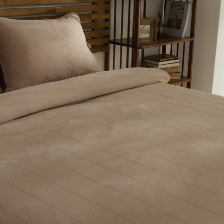 Karaca Home Carmine %100 Cotton Embroidered Buttoned Garment Washed Double Duvet Cover Set Powder Pink - MALLTURK