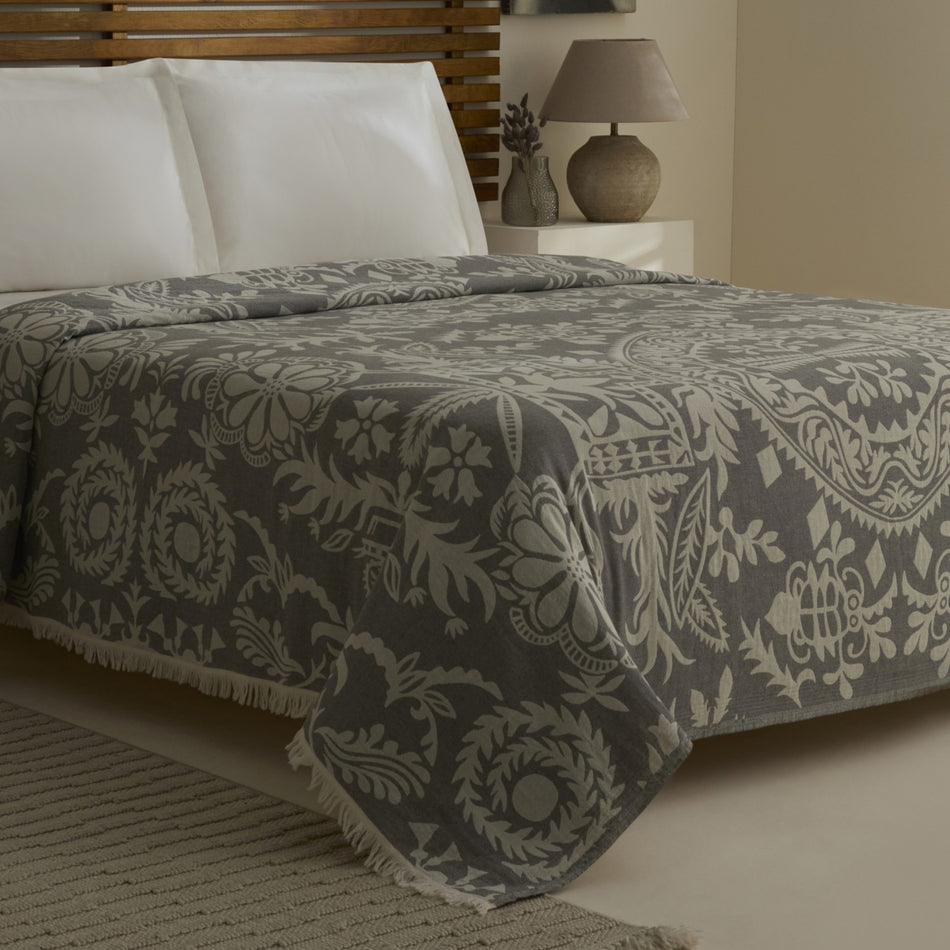 Karaca Home Avery Muslin Double Single Quilt Grey - MALLTURK