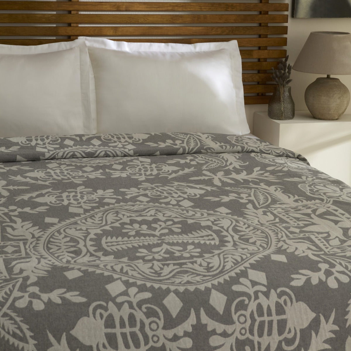 Karaca Home Avery Muslin Double Single Quilt Grey - MALLTURK