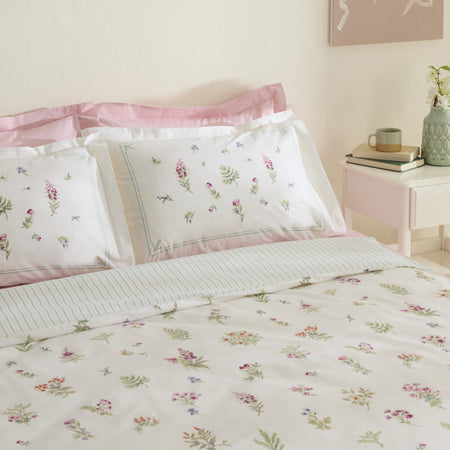 Karaca Home Le Mans %100 Cotton Double Duvet Cover Set Pink - MALLTURK