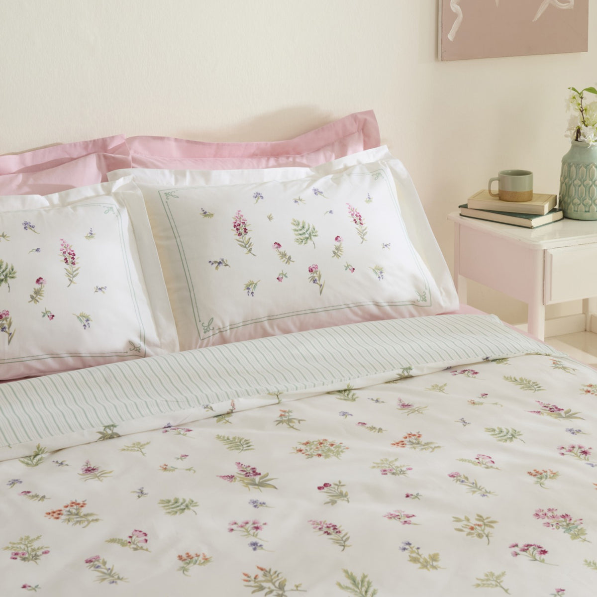 Karaca Home Le Mans 100% Cotton Single Duvet Cover Set Pink - MALLTURK