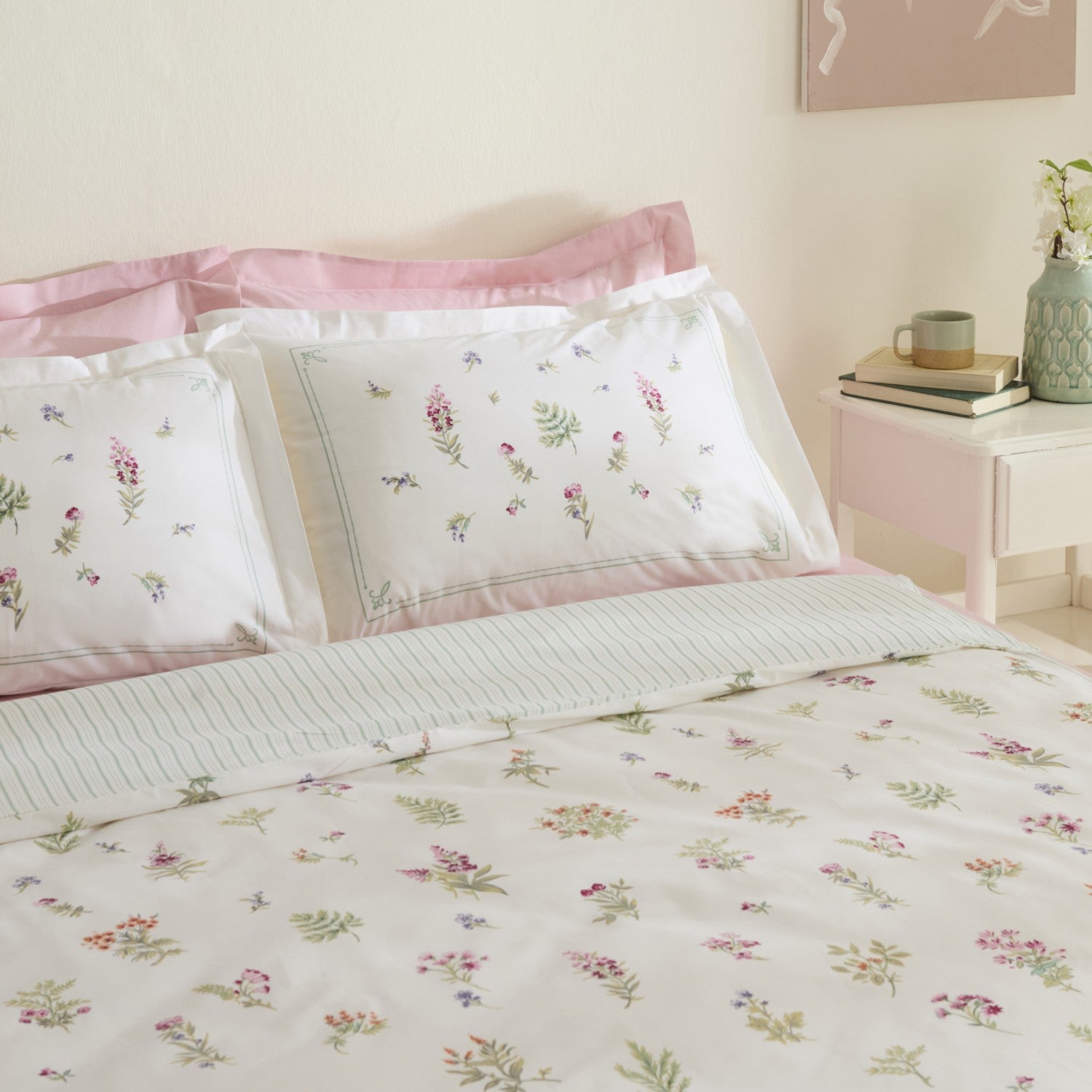 Karaca Home Le Mans 100% Cotton Single Duvet Cover Set Pink - MALLTURK