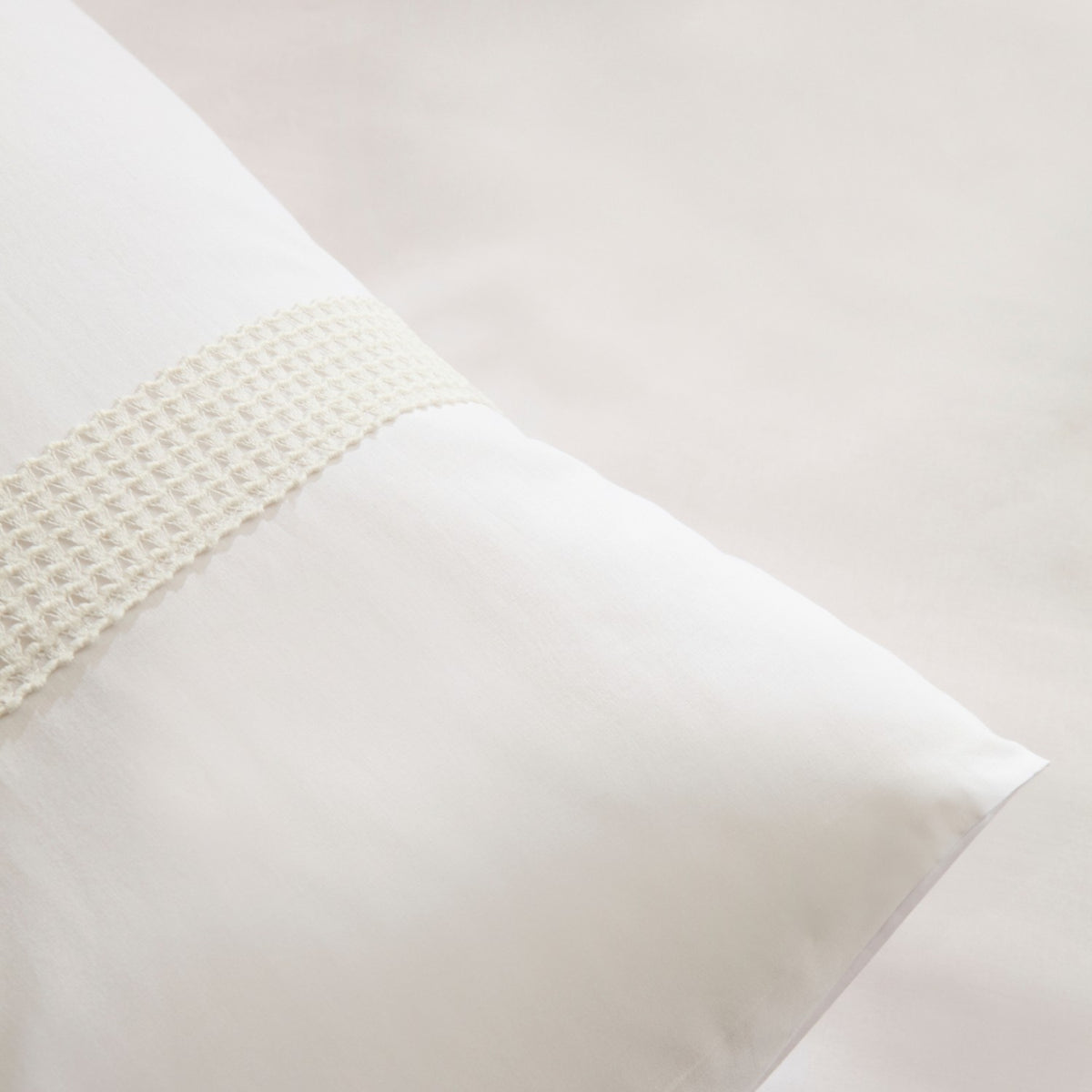 Karaca Home Cielo %100 Cotton Double Duvet Cover Set White - MALLTURK