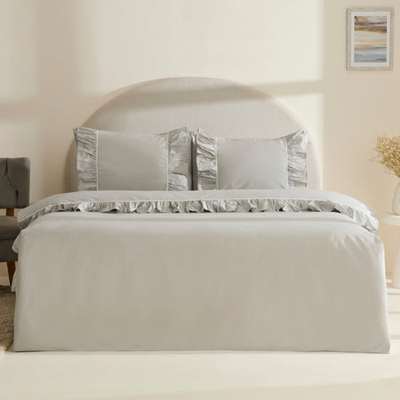 Karaca Home Viento %100 Cotton Double Duvet Cover Set Gray - MALLTURK