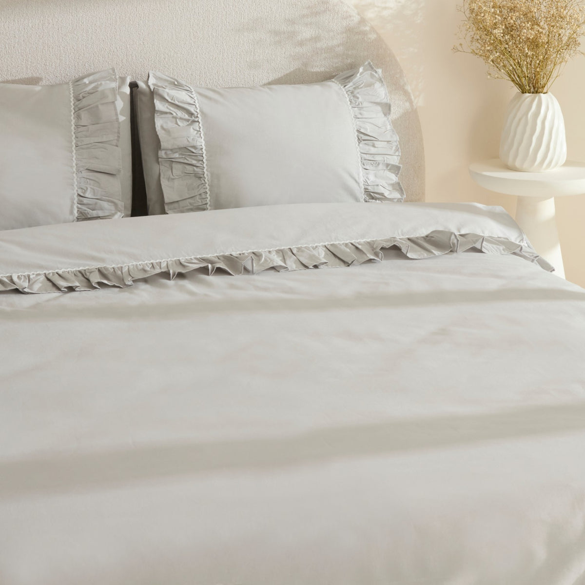 Karaca Home Viento %100 Cotton Double Duvet Cover Set Gray - MALLTURK
