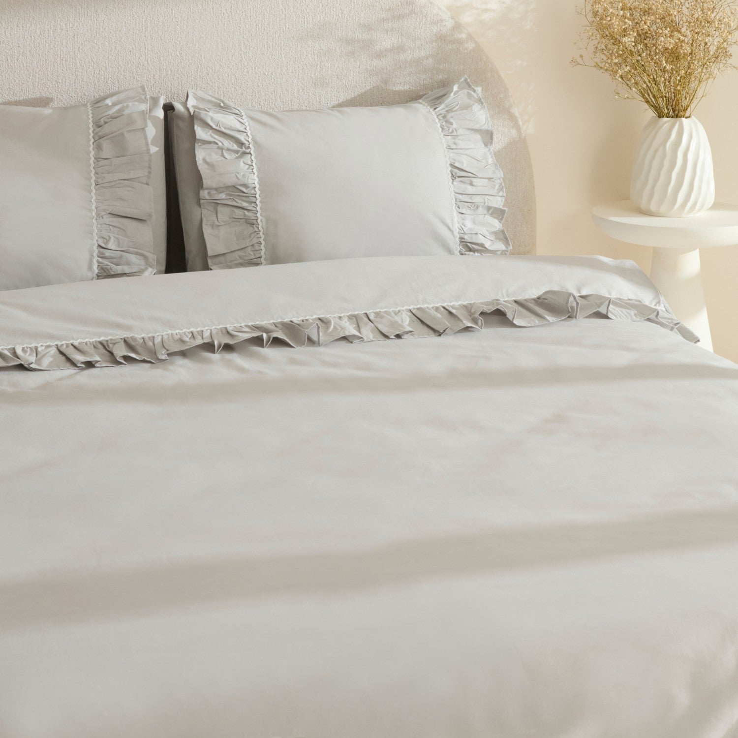 Karaca Home Viento %100 Cotton Double Duvet Cover Set Gray - MALLTURK
