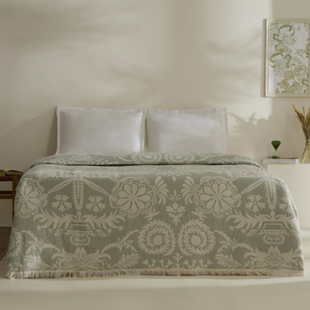 Karaca Home Avery Muslin Double Single Quilt Mint - MALLTURK
