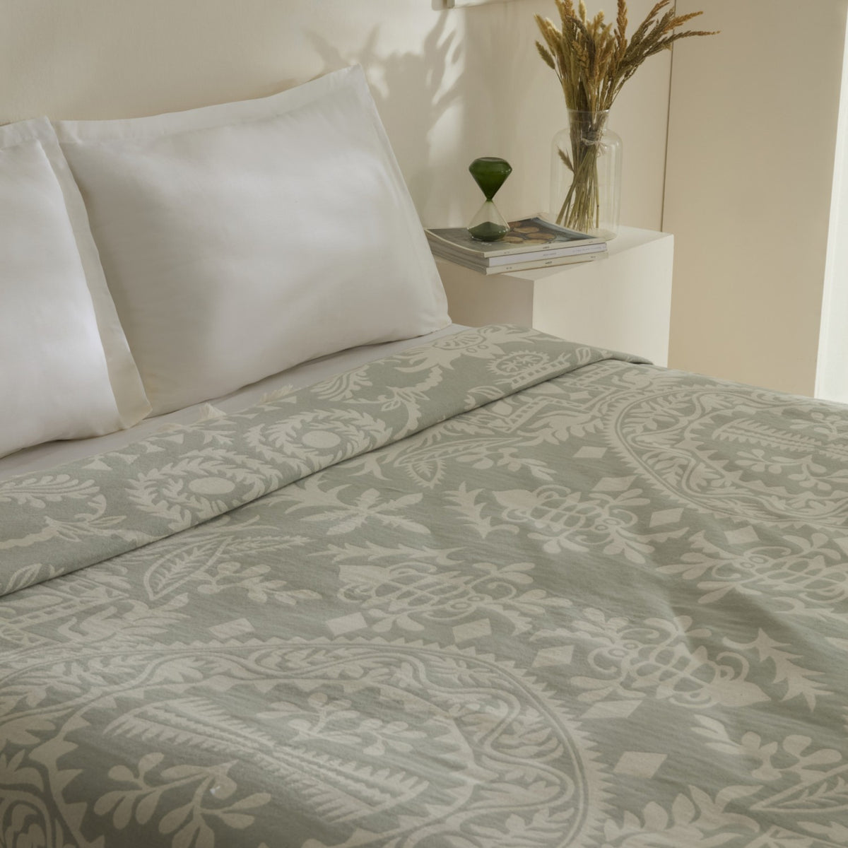 Karaca Home Avery Muslin Double Single Quilt Mint - MALLTURK