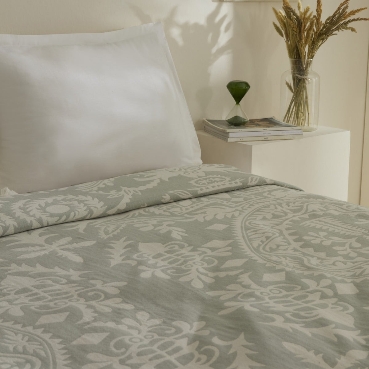 Karaca Home Avery Muslin Double Single Quilt Mint - MALLTURK