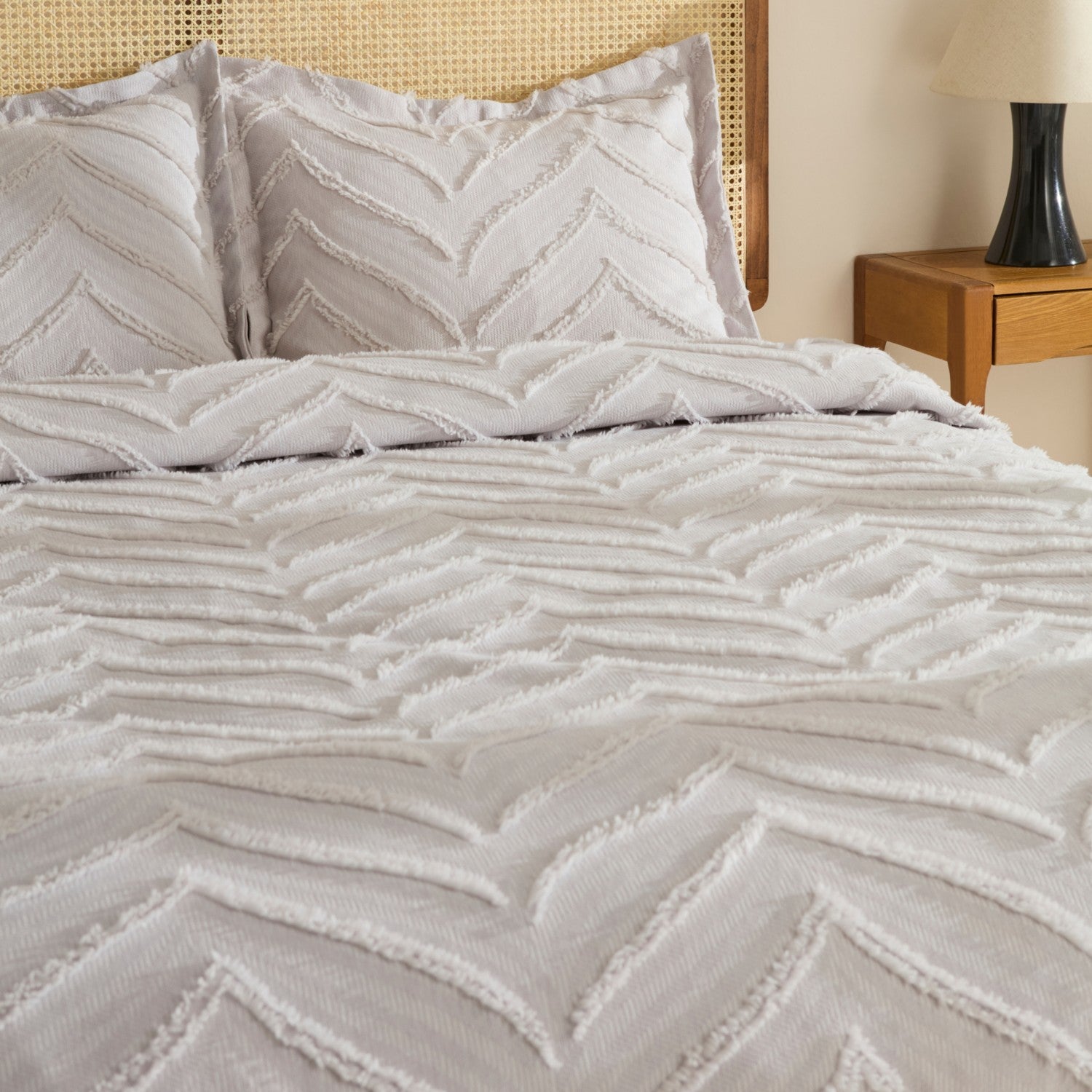 Karaca Home Arlina Geo Single Bedspread Set Grey - MALLTURK