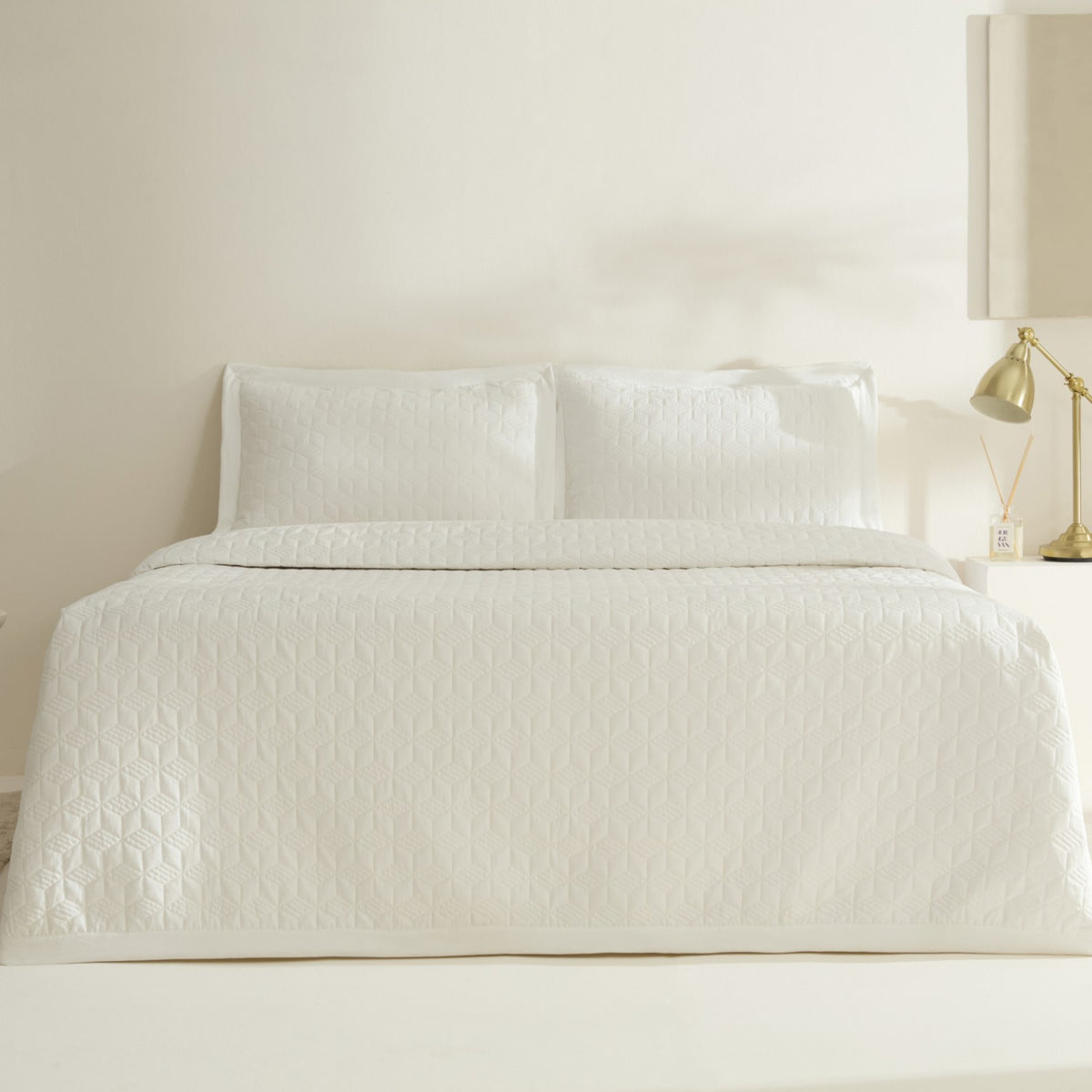 Karaca Home Liora Double Bedspread White - MALLTURK