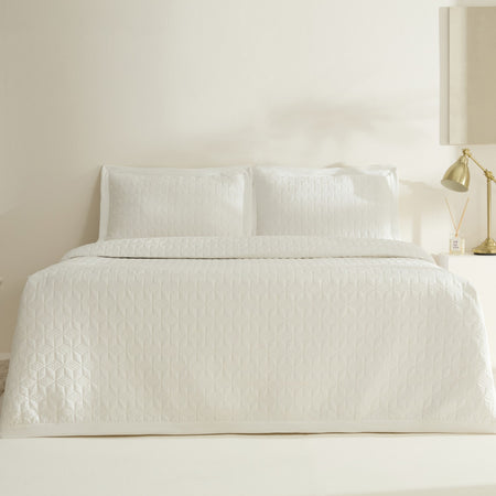 Karaca Home Liora Double Bedspread White - MALLTURK