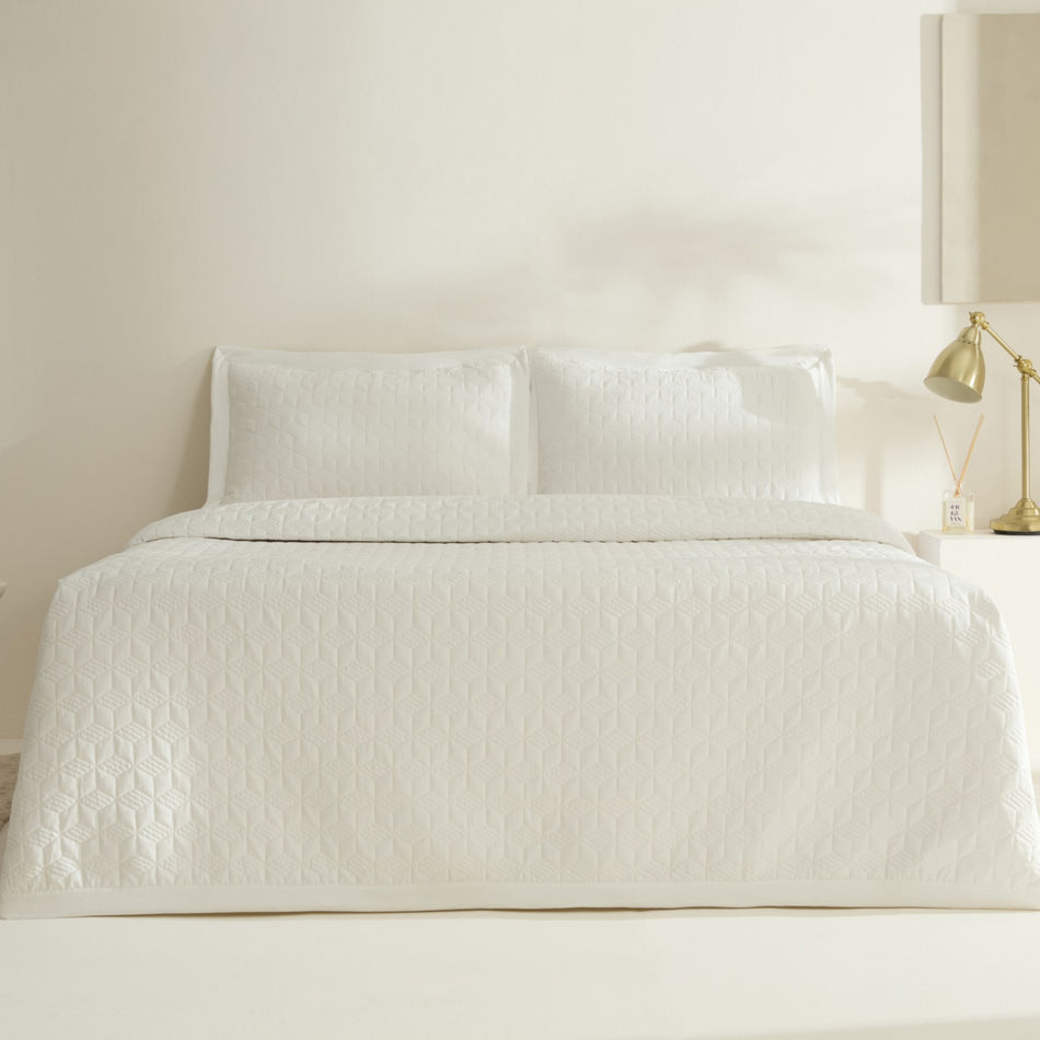 Karaca Home Liora Double Bedspread White - MALLTURK