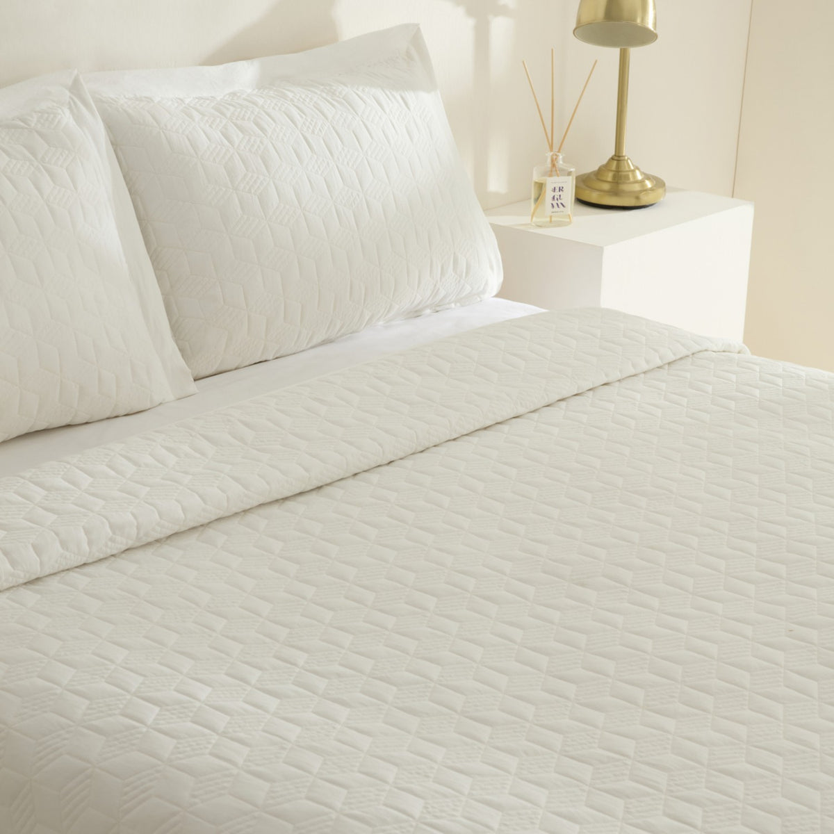 Karaca Home Liora Double Bedspread White - MALLTURK