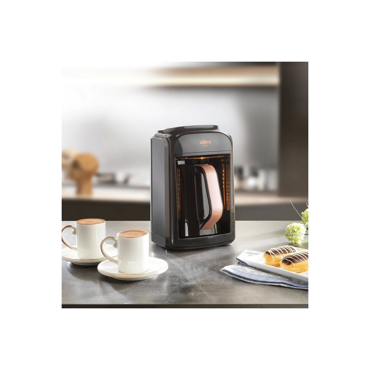 Stilevs Sadem X Automatic Turkish Coffee Maker, Black - MALLTURK