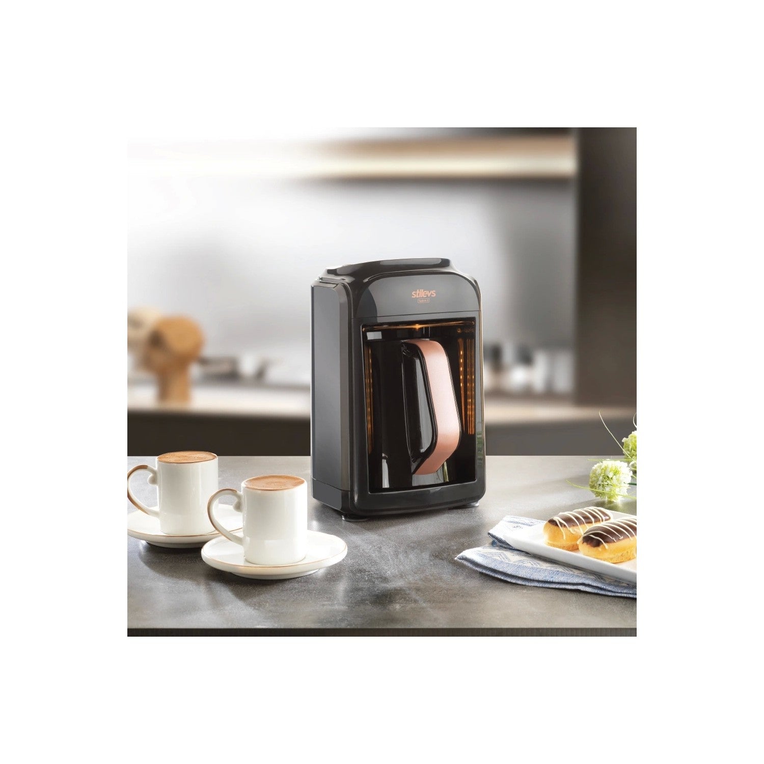 Stilevs Sadem X Automatic Turkish Coffee Maker, Black - MALLTURK