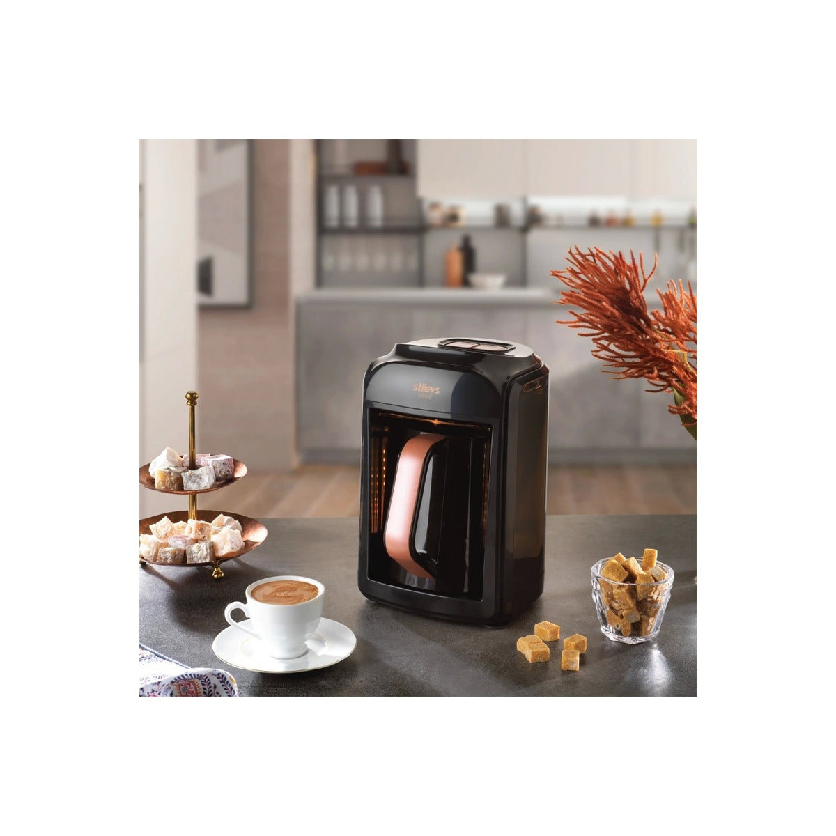 Stilevs Sadem X Automatic Turkish Coffee Maker, Black - MALLTURK