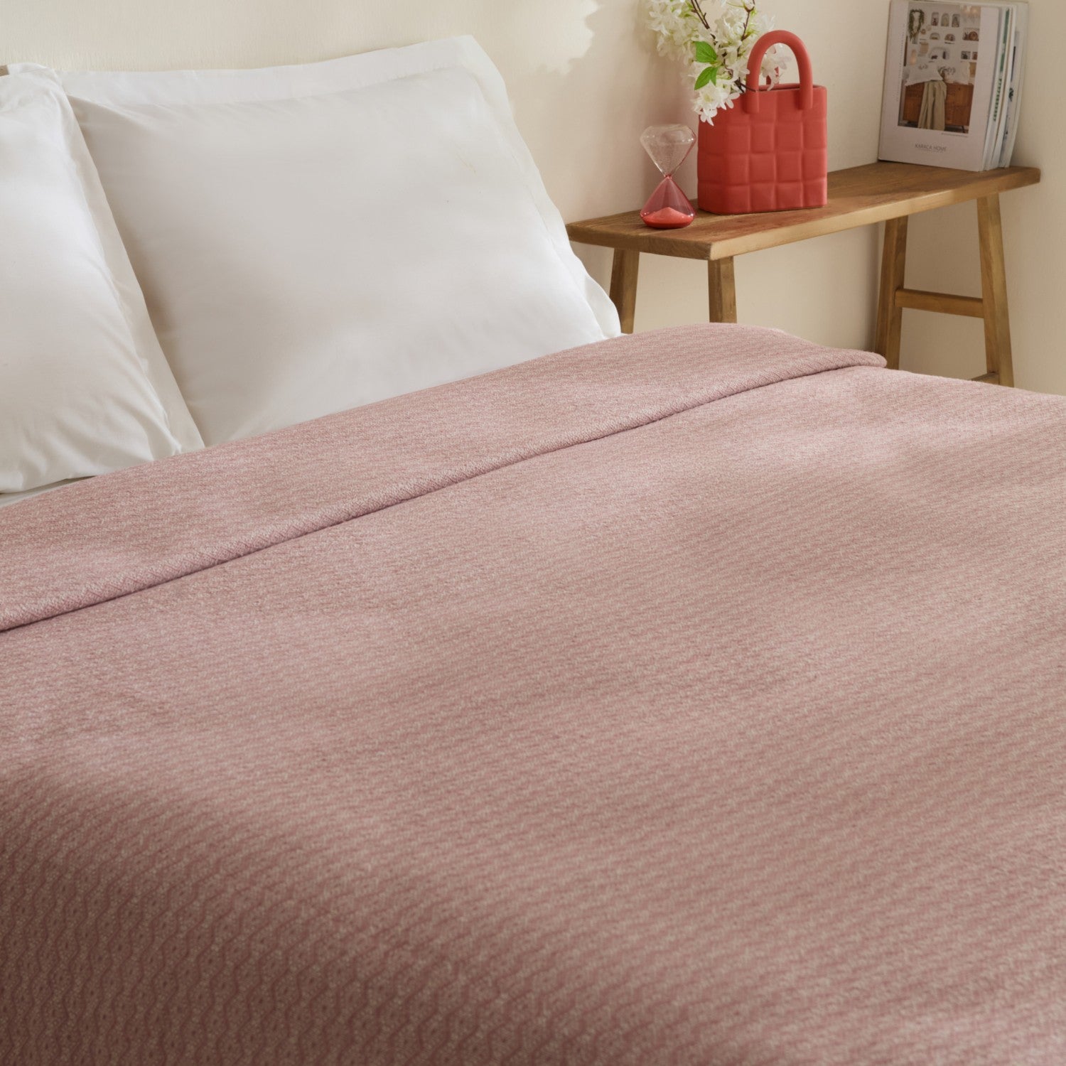 Karaca Home Caris Double Single Quilt Pink - MALLTURK