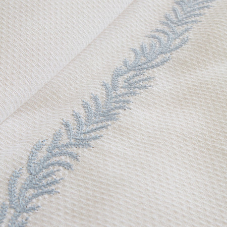 Karaca Home Sparky %100 Cotton Leaf Embroidered Double Pique Bedding Set - MALLTURK
