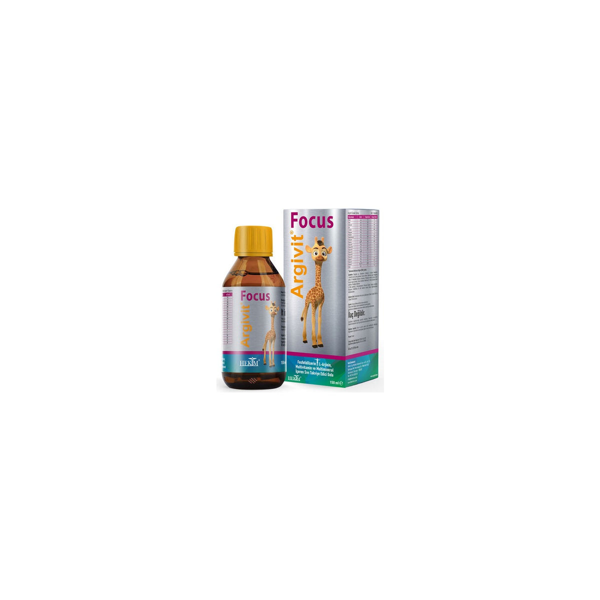 Argivit 150 ml Focus Dietary Supplement Sise Syrup with Unisex Kullanima Uygun - MALLTURK