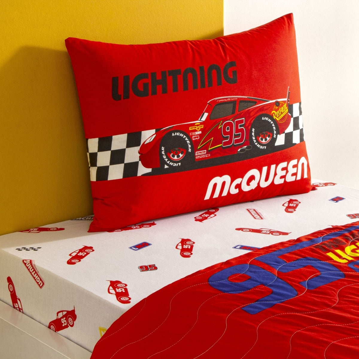 Tac Lisansli Disney Cars Race Track Single Cotton Complete Set - MALLTURK