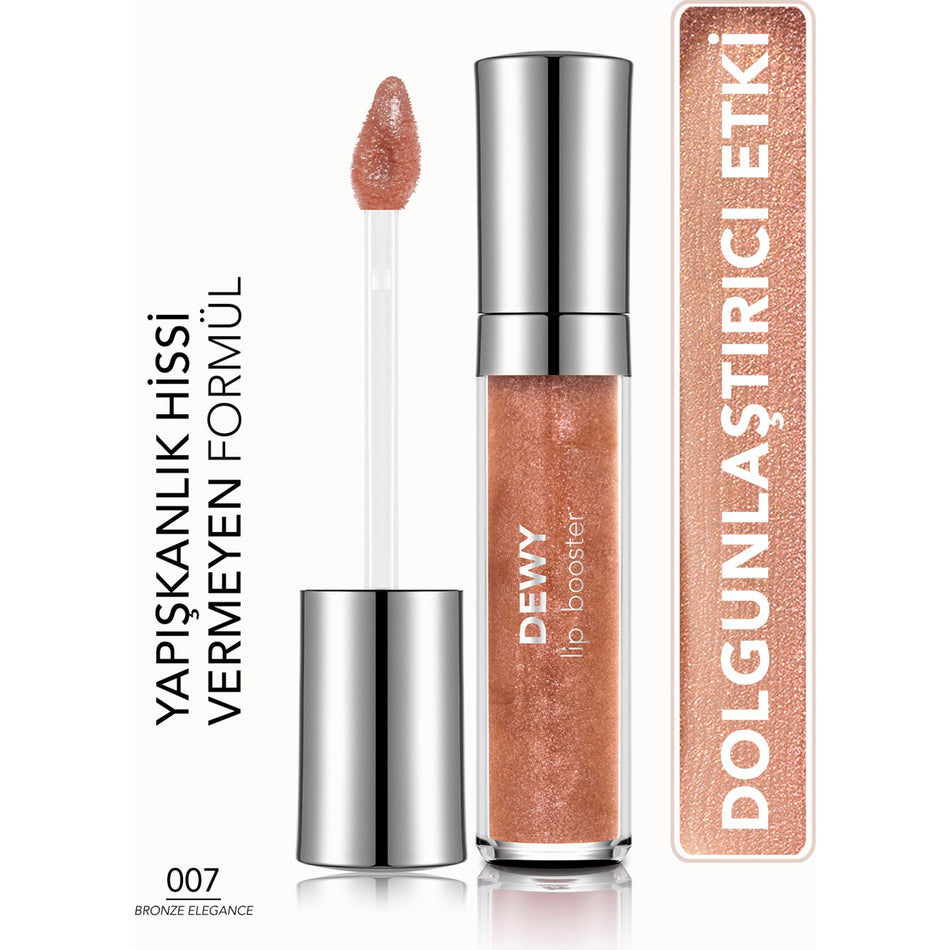 Flormar Dewy Lip Booster Plumping Semi-Transparent Lip Gloss Pink