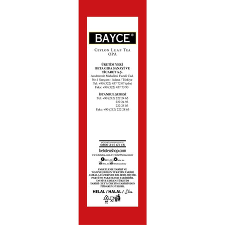 Bayce Opa 500 g black tea Sri Lanka Menseli smooth taste Kalitesi with flavored tea - MALLTURK