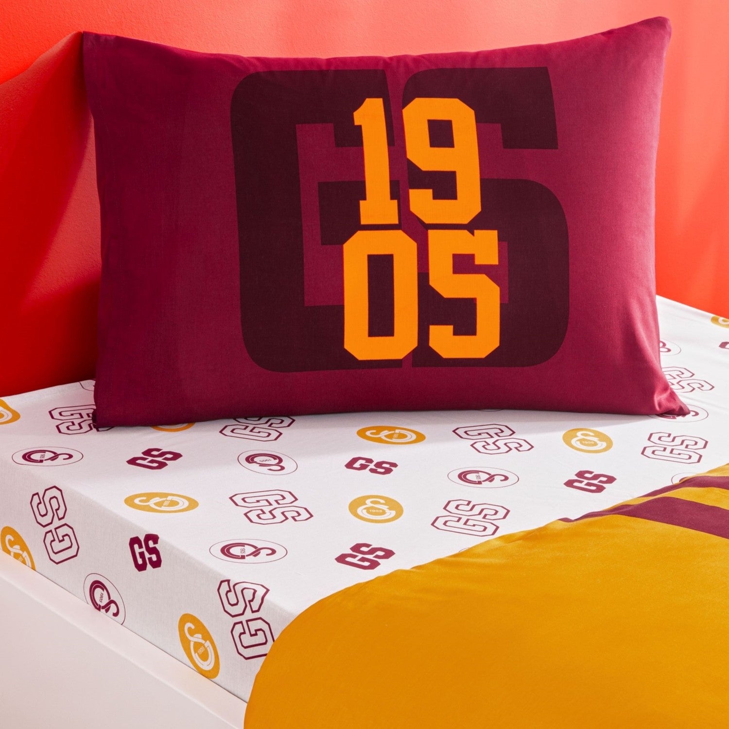 Tac Lisansli Gs Sampiyon Aslan Cotton Single Duvet Cover Set - MALLTURK
