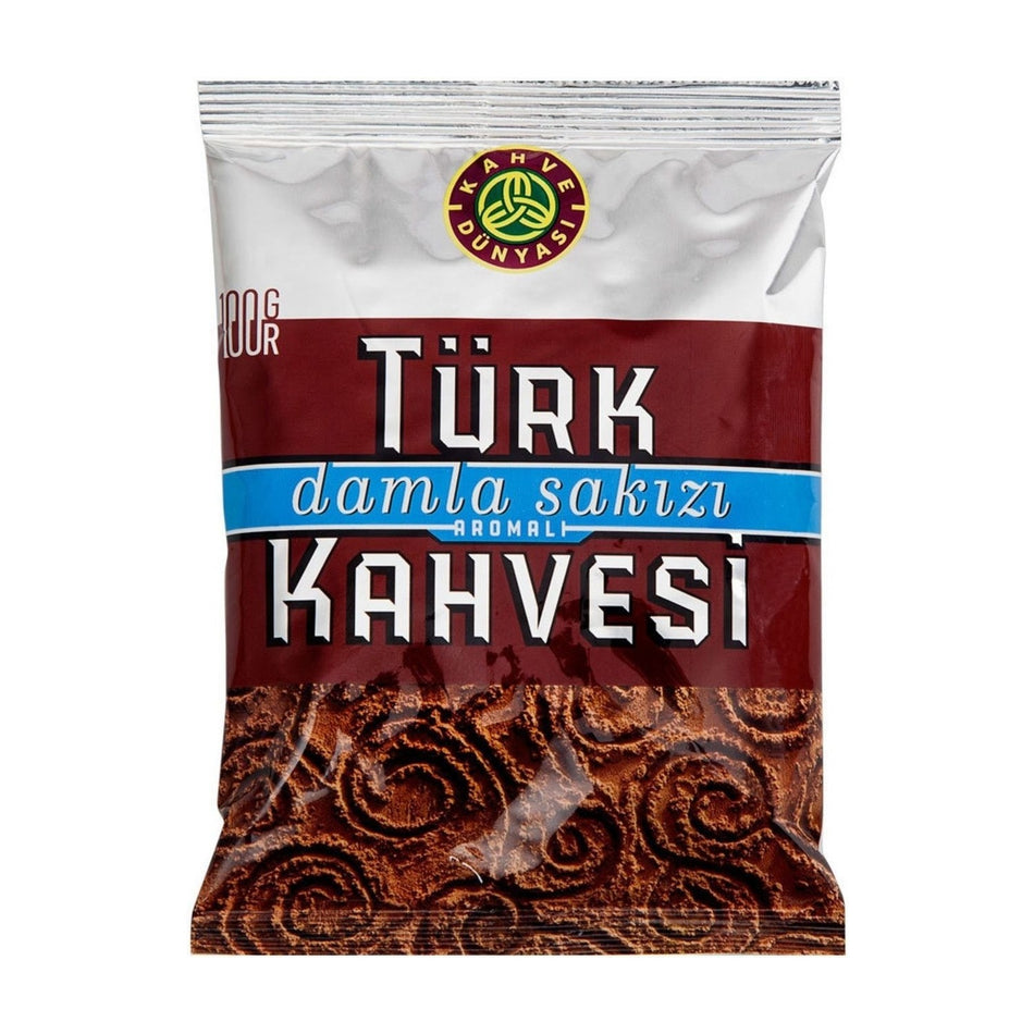Coffee World 100g Pack of 3 Mastic Gum Flavored Turkish Coffee - Made in Turkiye - MALLTURK
