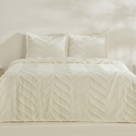 Karaca Home Arlina Geo Single Bedspread Set, Ecru - MALLTURK