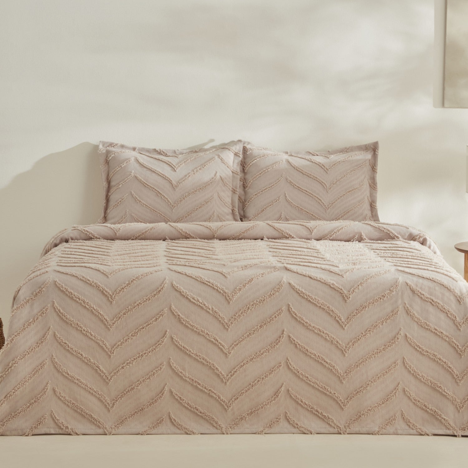 Karaca Home Arlina Geo Single Bedspread Set Stone - MALLTURK