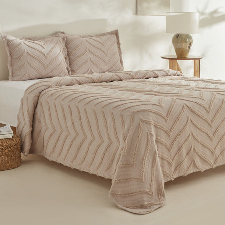 Karaca Home Arlina Geo Single Bedspread Set Stone - MALLTURK