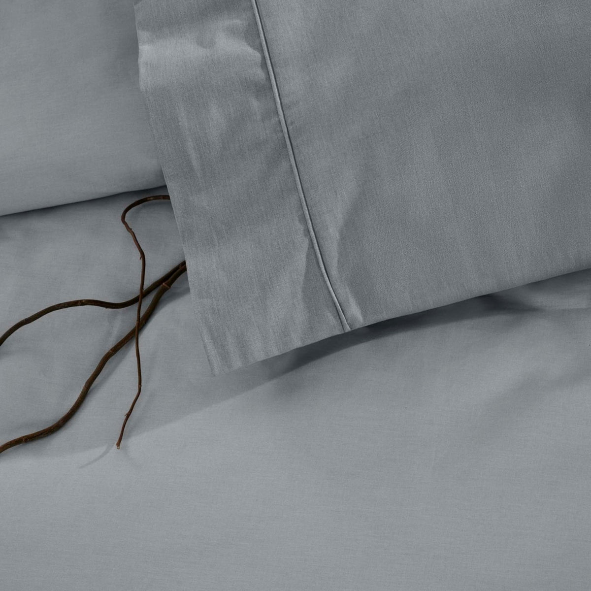 Tac Basic Ranforce Single Duvet Cover Set Anthracite - MALLTURK