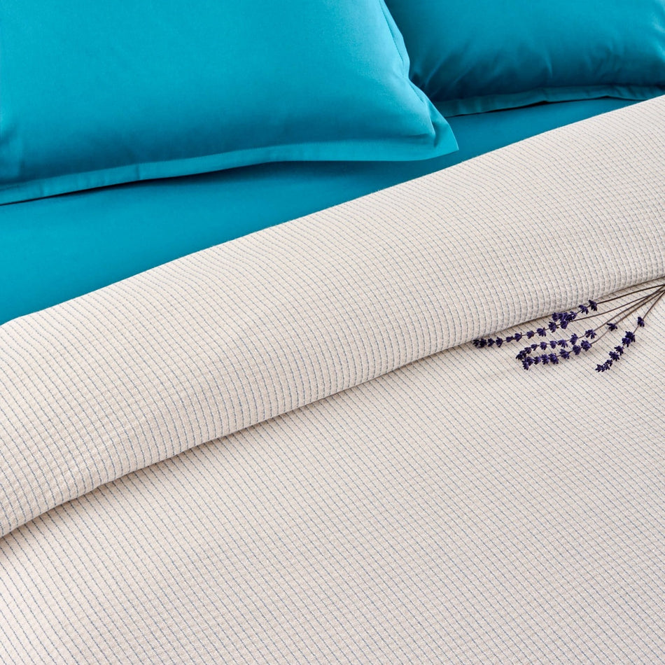 Tac plain Viscose Double Multipurpose Bedding Set Petrol Blue - MALLTURK
