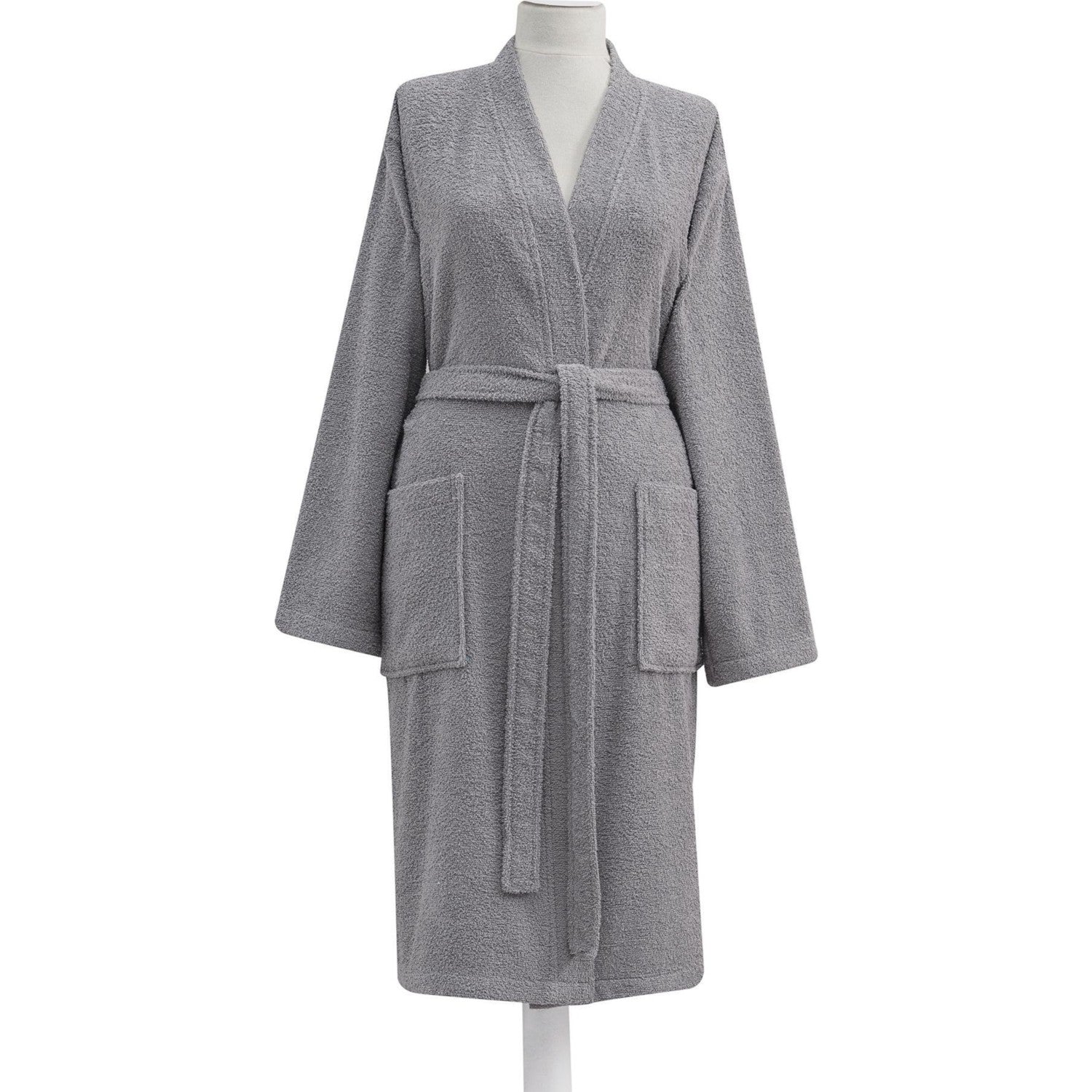 Tac Cotton Shawl Collar S/M Bathrobe Anthracite - MALLTURK