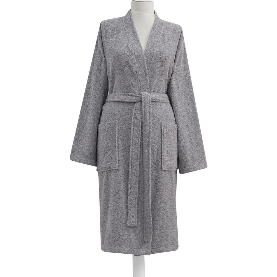 Tac Cotton Shawl Collar S/M Bathrobe Anthracite - MALLTURK