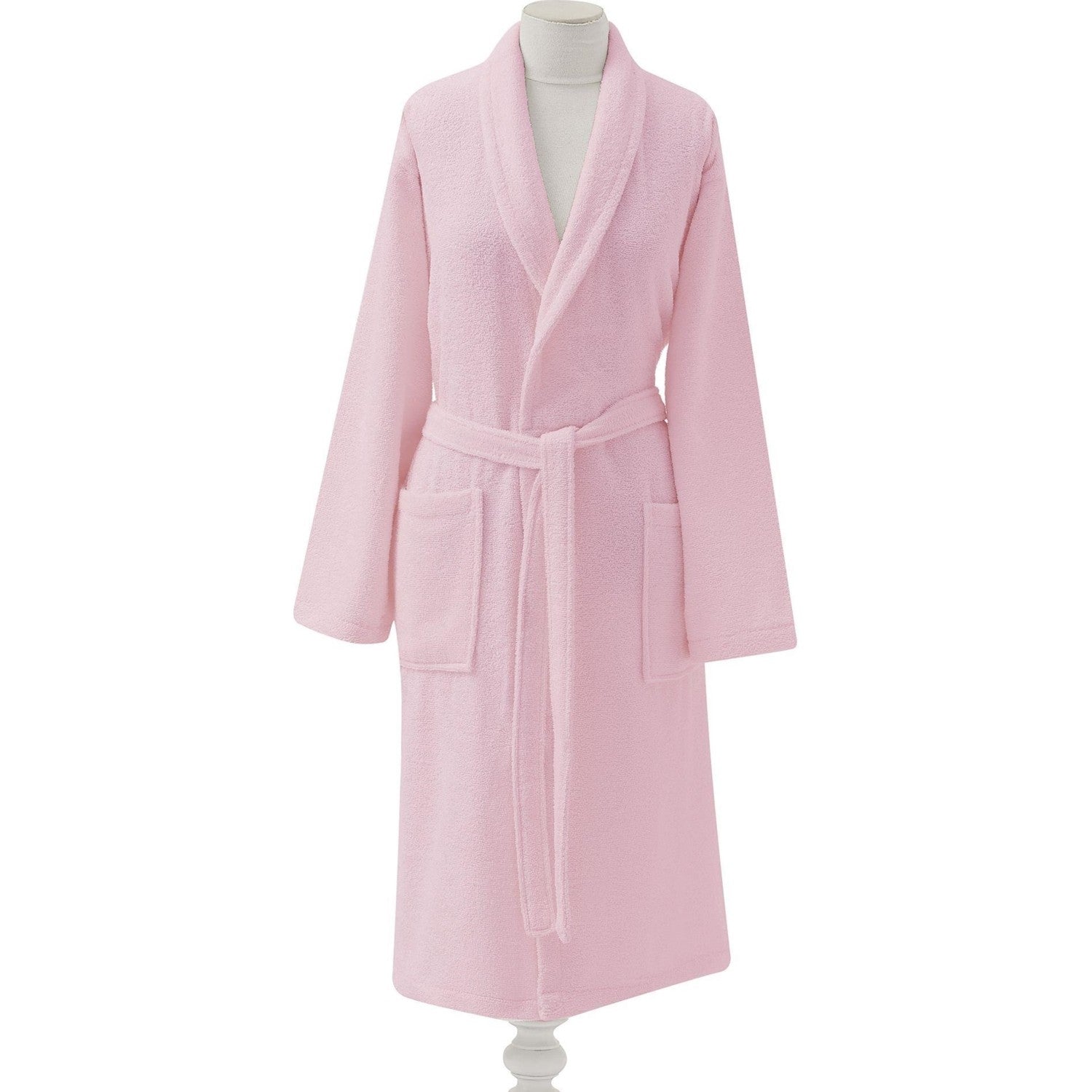 Tac Cotton Shawl Collar L/XL Bathrobe Pink - MALLTURK