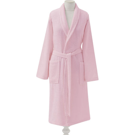 Tac Cotton Shawl Collar L/XL Bathrobe Pink - MALLTURK