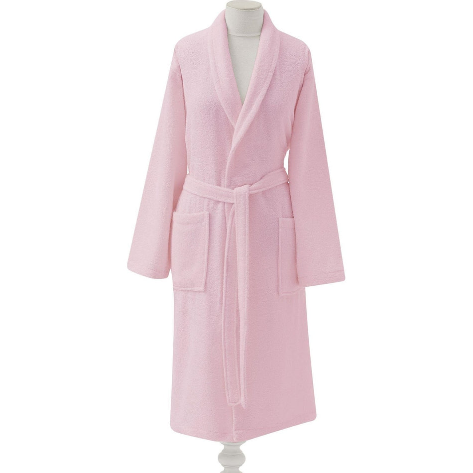Tac Cotton Shawl Collar L/XL Bathrobe Pink - MALLTURK