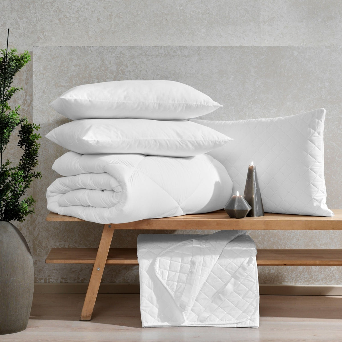 Tac eco care Double Waterproof yatak alezi White - MALLTURK
