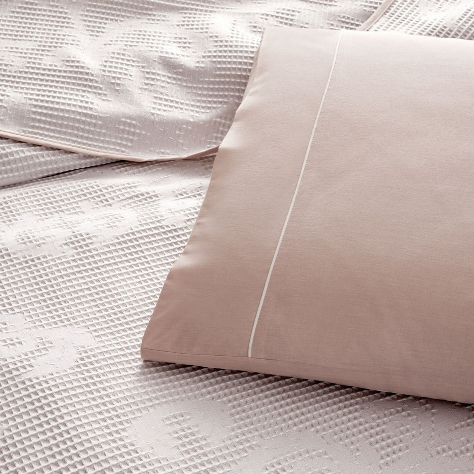 Tac Jacquard tresor Single Pique Bedding Set Powder Pink - MALLTURK