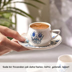 Karaca Iznik New Form Turkish Coffee Cup Set for 6, 100 ml