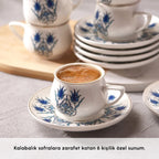 Karaca Iznik New Form Turkish Coffee Cup Set for 6, 100 ml