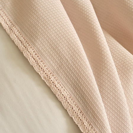 Karaca Home Alya Fistolu Bamboo Double Quilted Bedspread, Powder Pink - MALLTURK
