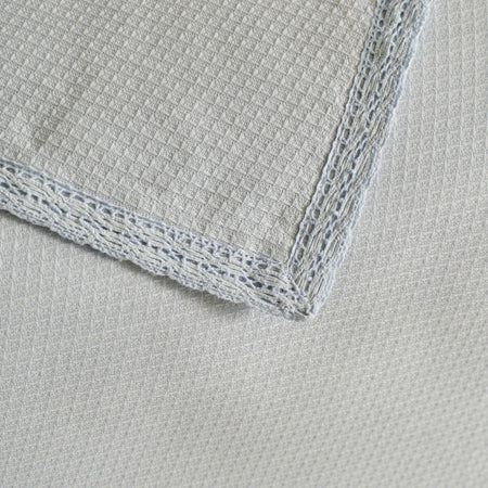 Karaca Home Alya Fistolu Bamboo Double Bedspread Blue - MALLTURK