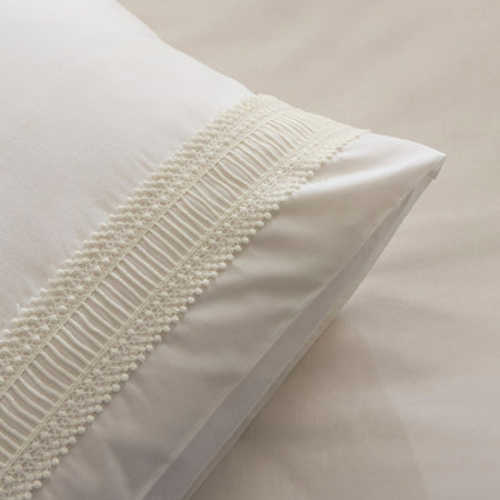 Karaca Home Lumier %100 Cotton Double Duvet Cover Set White - MALLTURK