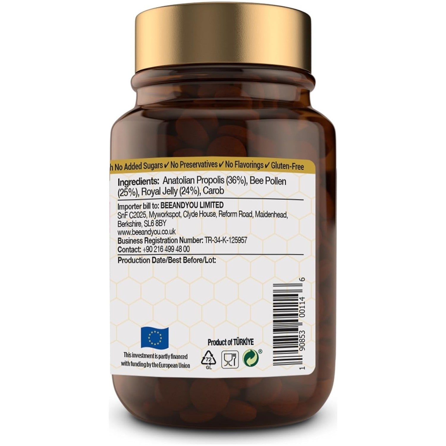 BEE'O Up Propolis Royal Jelly Bee Pollen Adult 60 Tablet