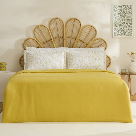 Karaca Home Lina Bamboo Double Bed Quilt Set Yellow - MALLTURK