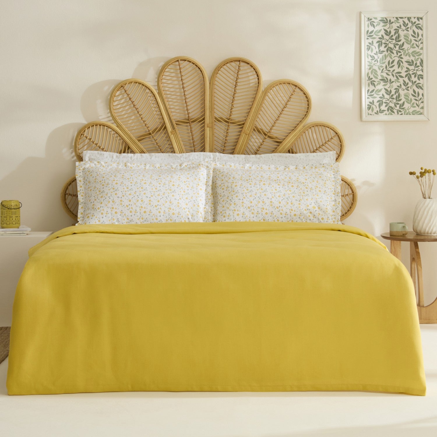 Karaca Home Lina Bamboo Single Duvet Cover Set Yellow - MALLTURK