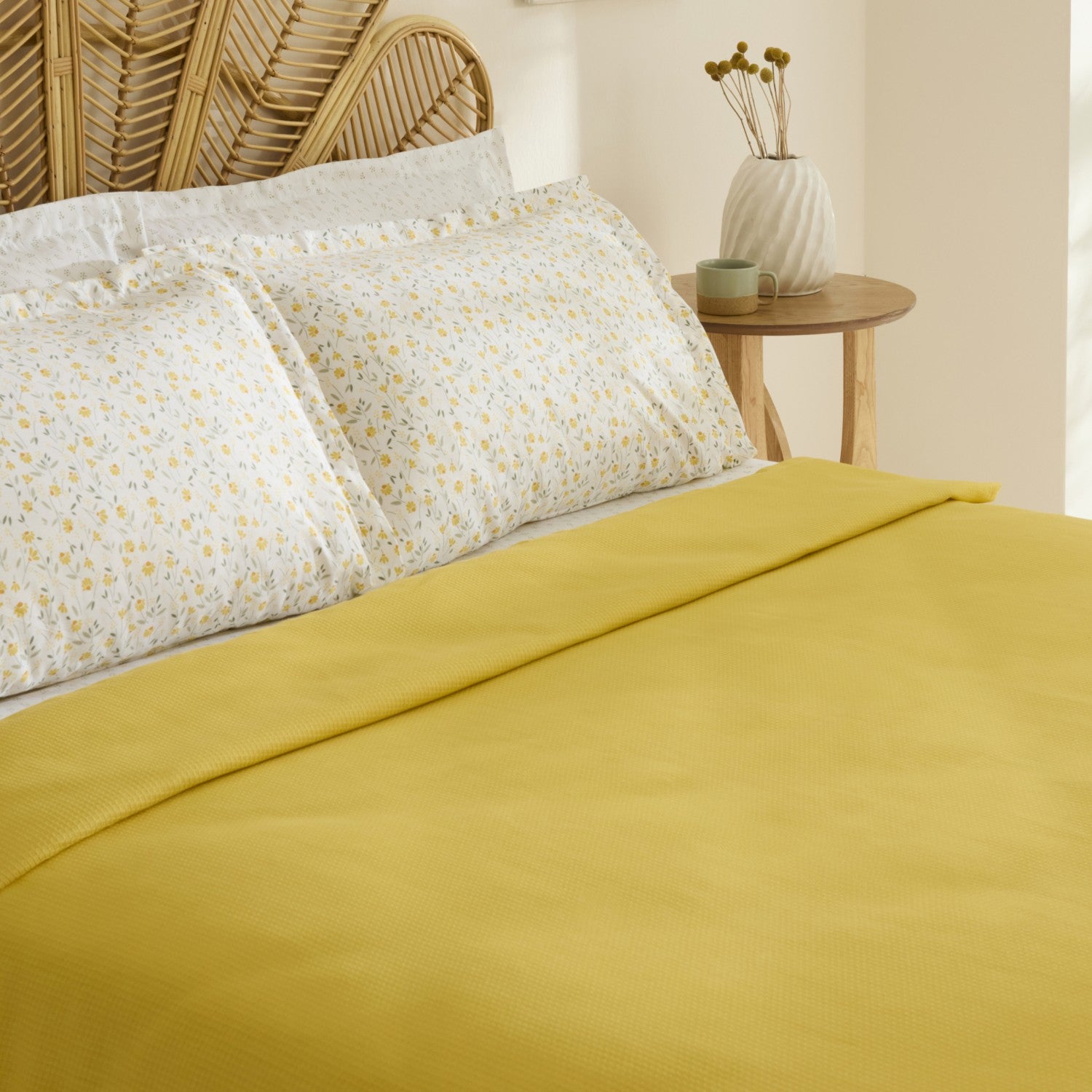 Karaca Home Lina Bamboo Single Duvet Cover Set Yellow - MALLTURK